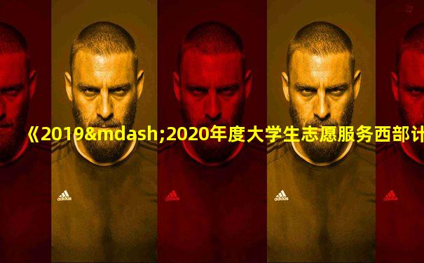 《2019—2020年度大学生志愿服务西部计划实施方案》
