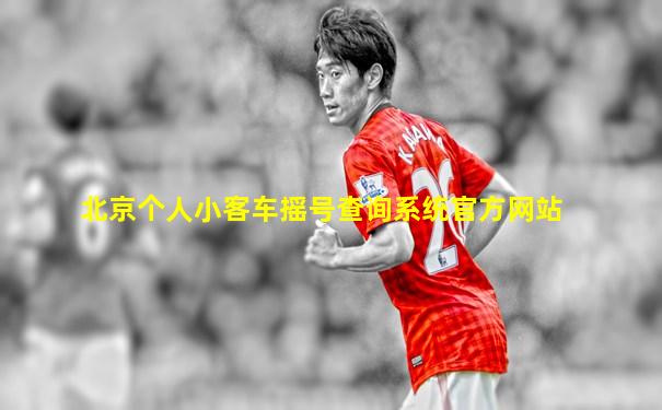 北京个人小客车摇号查询系统官方网站